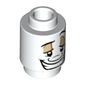Brick Round 1 x 1 Open Stud with Face with Clenched Teeth Print (Lumiere)