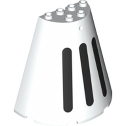 Cone Half 8 x 4 x 6 with 3 Black Lines/Stripes print