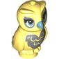 Animal, Bird, Owl Baby Dark Bluish Grey Chest, Medium Blue Eyes, Medium Blue Beak