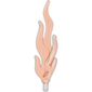 Wave / Flame Rounded Large with Marbled Trans-Brown Pattern