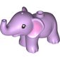 Animal, Elephant, Baby with Pink Ears, Big Black Eyes print