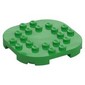 Plate Round Corners 6 x 6 x 2/3 Circle with Reduced Knobs