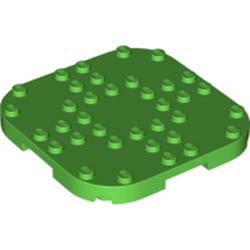 LEGO part 66790 Plate Round Corners 8 x 8 x 2/3 Circle with Reduced Knobs in Bright Green