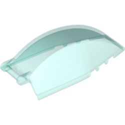 LEGO part 35383 Windscreen 8 x 4 x 2 Curved with Handle in Transparent Light Blue/ Trans-Light Blue