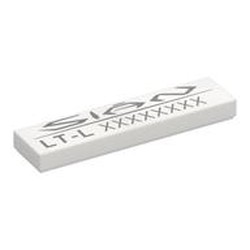 Tile 1 x 4 with Sián, Unique Code print