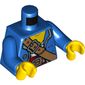Torso Jacket, White and Red Undershirt, Shoulder Strap with Buckle, and Belt Print, Blue Arms, Yellow Hands