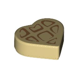 Tile 1 x 1 Heart with Waffle print