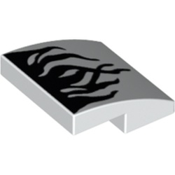 Slope Curved 2 x 2 x 2/3 with Black Tentacles Print