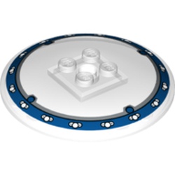 Dish 6 x 6 Inverted (Radar) with Solid Studs and Blue Border Print
