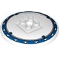 Dish 6 x 6 Inverted (Radar) with Solid Studs and Blue Border Print