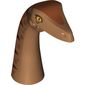 Animal Body Part, Dinosaur, Gallimimus Head, Dark Orange Spots Print