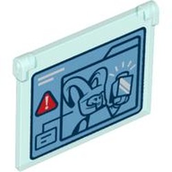 Glass for Window 1 x 4 x 3 [Opening] with Loki Holding 1x1 Brick Print