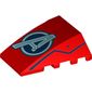 Wedge Curved 4 x 4 No Top Studs with Avengers 'A' Logo Print