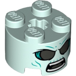 Brick Round 2 x 2 with Axle Hole with Ghost Face Print