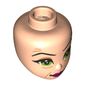 Minidoll Head Wrinkels, Dark Purple Lips, Green Eyes print