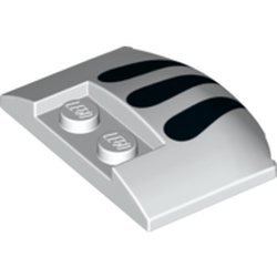 Slope Curved 3 x 4 x 2/3 Triple Curved with 3 Black Eyelashes print