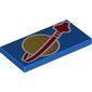 Tile 2 x 4 with Classic Space Logo print