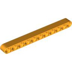 LEGO part 32525 Technic Beam 1 x 11 Thick in Flame Yellowish Orange/ Bright Light Orange