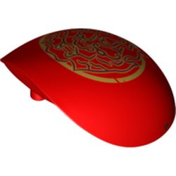 Large Figure Shoulder Cover, Armor, Round, Smooth with Gold Decorations print