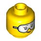 Minifig Head Space Fan, Smile / Safety Goggles Print
