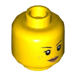 LEGO part 68335 MINI HEAD, NO. 3156 in Bright Yellow/ Yellow