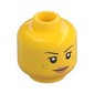 Minifig Head Rivera, Eyebrows, Freckles, Eyelashes, Pink Lips, Closed Mouth Smile / Open Mouth Smile Print