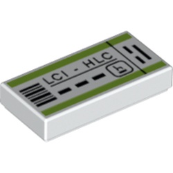 Tile 1 x 2 with Flight Ticket print