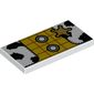 Tile 2 x 4 with Yellow Plaid Shirt, White Cowboy Jacket, Sheriff Star print
