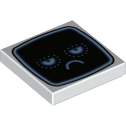 Tile 2 x 2 with Monitor Sad Face print