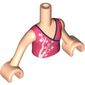 Minidoll Torso Girl, Coral Top, White Tree, Dark Purple Trim