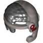 Hair and Helmet Cyborg Side Open, Red Square Eye and Red Dot Print