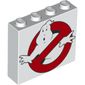 Brick 1 x 4 x 3 with Ghostbusters Logo print