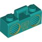 Equipment Radio / Boom Box with Handle with Gold Trim print