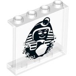 Panel 1 x 4 x 3 with Side Supports with Egyptian Pharaoh print