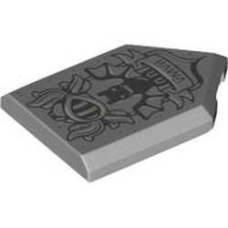 Tile Special 2 x 3 Pentagonal with Shield, Bat, Roman Numerals VMVII print