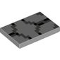 Tile 2 x 3 with Pixelated Dark Bluish Gray and Black Squares print