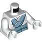 Torso Robe, Medium Blue Trim, Sand Blue Belt Print, White Arms and Hands