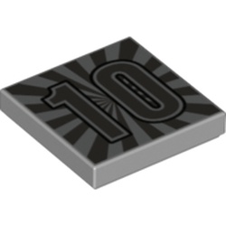 Tile 2 x 2 with '10' Print