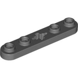 LEGO part 32124 Technic Plate 1 x 5 with Smooth Ends, 4 Studs and Centre Axle Hole in Dark Stone Grey / Dark Bluish Gray