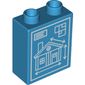 Duplo Brick 1 x 2 x 2 with Bottom Tube and House Blueprints Print