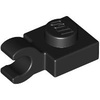 Black Plate Special 1 x 1 with Clip Horizontal [Thick Open O Clip]