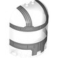 Cylinder Half 3 x 6 x 6 Closed on Top with 2 Studs with Cockpit Print (Razor Crest)