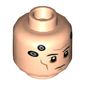 Minifig Head Echo, Shadow Under Eyes, Cheek and Forehead Lines, Dark Bluish Gray Circles on Temples Print