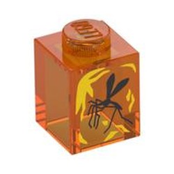 Brick 1 x 1 with Mosquito Print