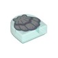 Tile 1 x 1 Half Circle with Purple and Lavender Clam Shell print