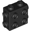 Black Brick Special 1 x 2 x 1 2/3 with 8 Studs on 3 Sides