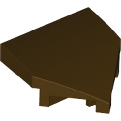 LEGO part  Slope Curved 2 x 2 with Stud Notches in Dark Brown