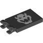 Tile Special 2 x 3 with 2 Clips [Thick Open O Clips] with Bowser Head Print