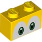Brick 1 x 2 with Green Eyes (Koopa Troopa) Print