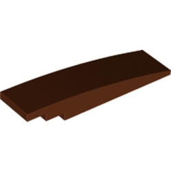 LEGO part 10042918 BRICK 2X8,OUTSIDE BOW,W/ CUT OUT,NO. 1 in Reddish Brown